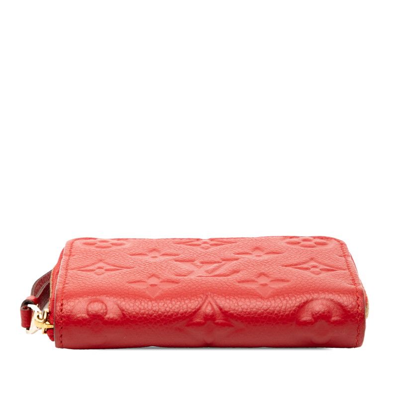 Louis Vuitton Monogram Empreinte Zippy Coin Purse Coin Case M60740 Sleeves Red
