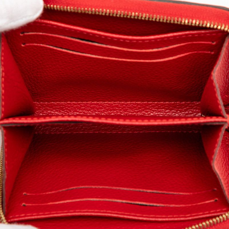 Louis Vuitton Monogram Empreinte Zippy Coin Purse Coin Case M60740 Sleeves Red