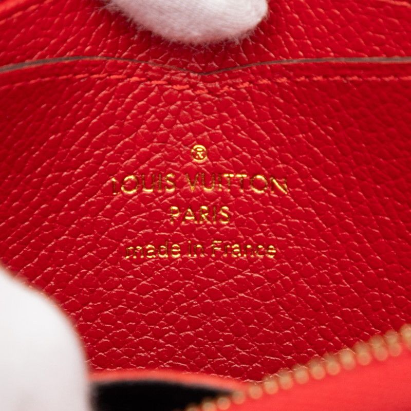 Louis Vuitton Monogram Empreinte Zippy Coin Purse Coin Case M60740 Sleeves Red