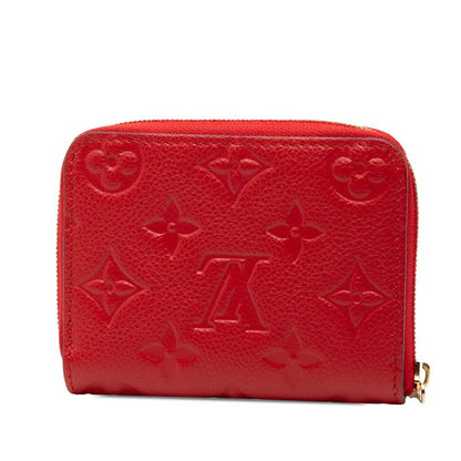 Louis Vuitton Monogram Empreinte Zippy Coin Purse Coin Case M60740 Sleeves Red