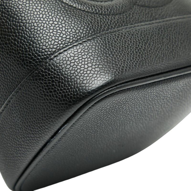 Chanel Cocomark Vanity Bag Handbag Black Caviar Skin Women's Chanel