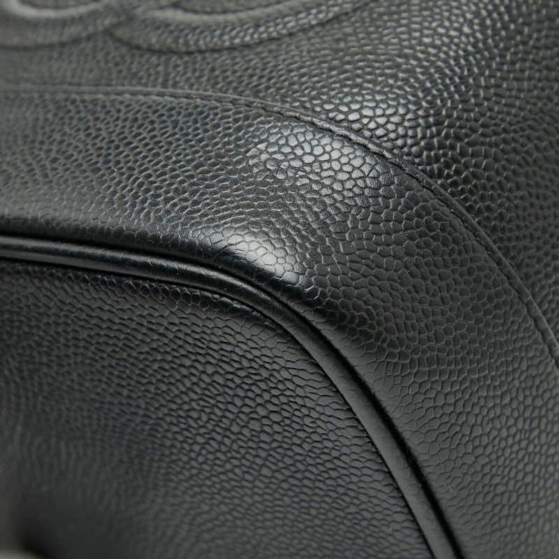 Chanel Cocomark Vanity Bag Handbag Black Caviar Skin Women's Chanel