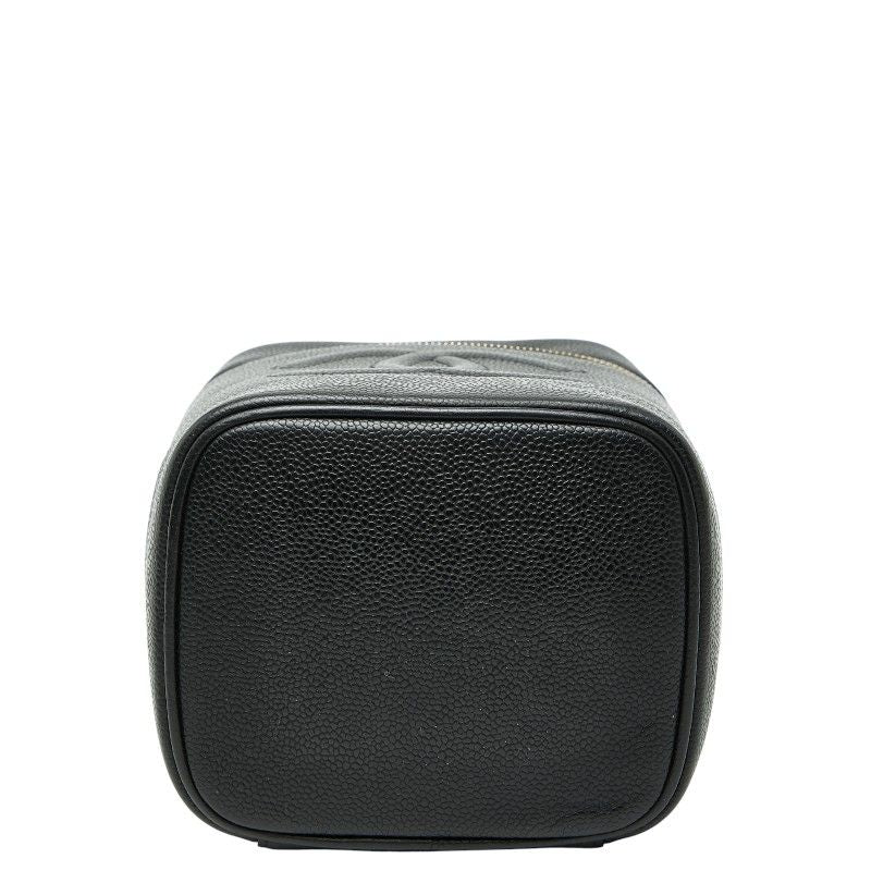 Chanel Cocomark Vanity Bag Handbag Black Caviar Skin Women's Chanel