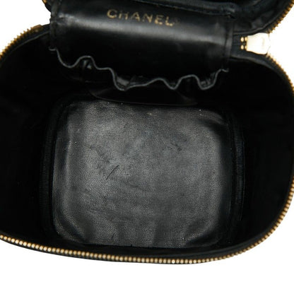 Chanel Cocomark Vanity Bag Handbag Black Caviar Skin Women's Chanel