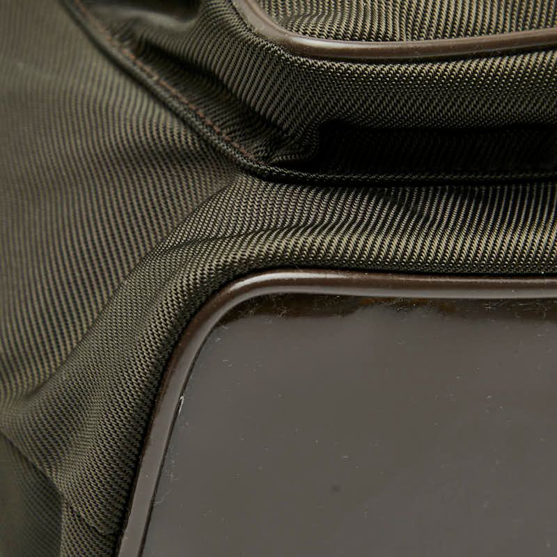 Gucci Bamboo Backpack 003 1998 0016 Brown Nylon Patent Leather Women's Gucci