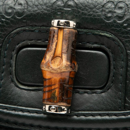 Gucci Bamboo Handbag Shoulder Bag 2way 240242 Green Leather Women's Gucci