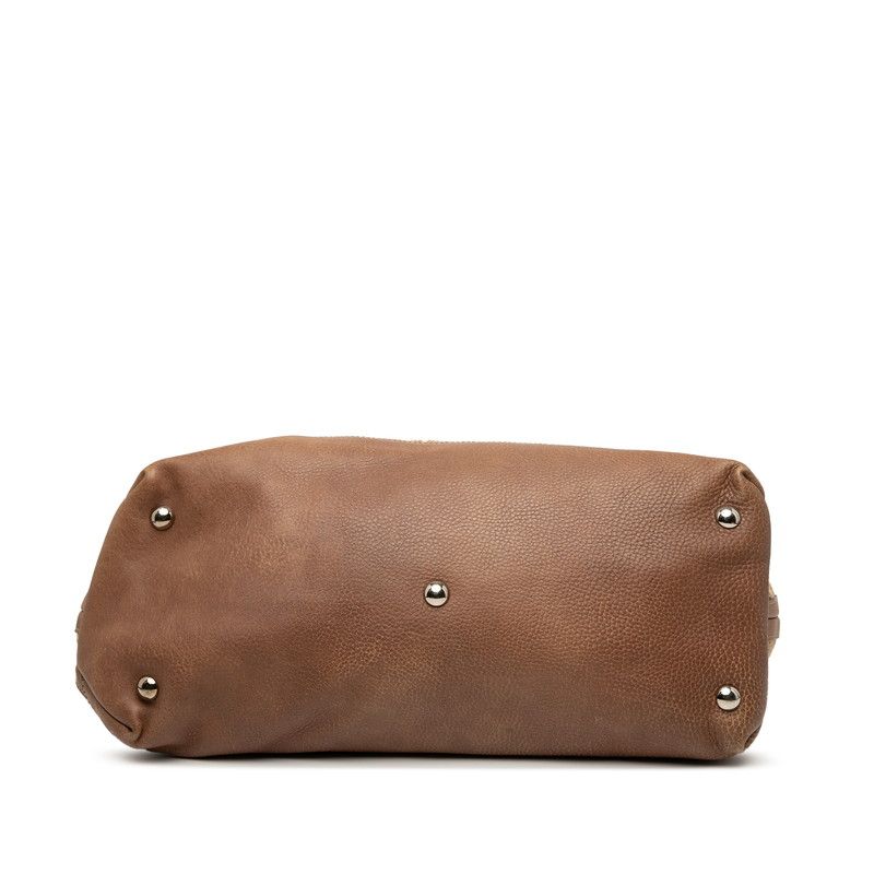 Gucci Paglia GG Sunset 232943 Brown Multicolor Leather Straw Women's Gucci