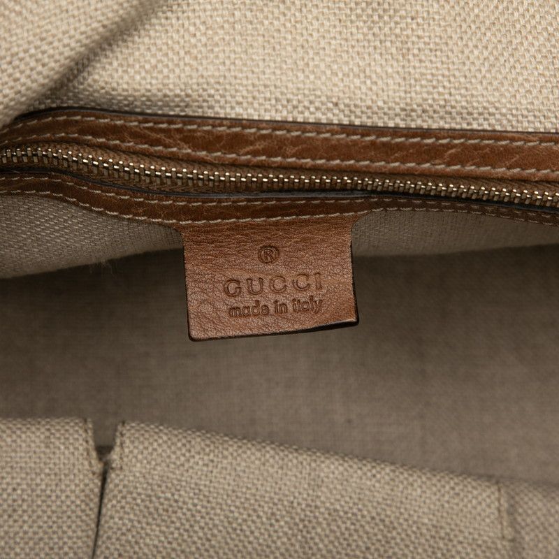 Gucci Paglia GG Sunset 232943 Brown Multicolor Leather Straw Women's Gucci