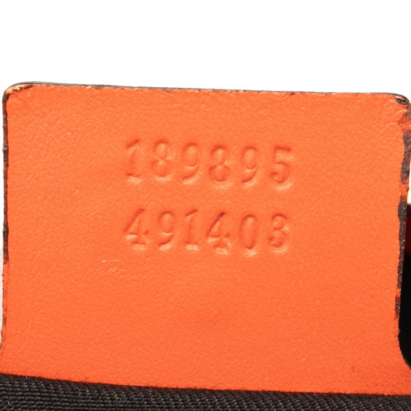 Gucci GG Supreme Joyline Handbag Mini Boston 189895 Orange White Black PVC
