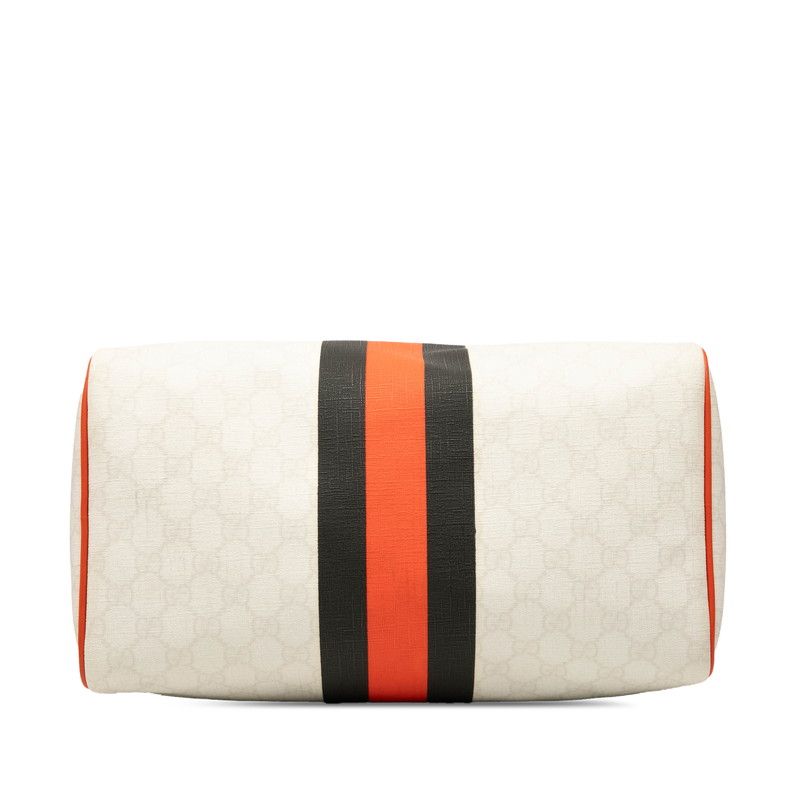 Gucci GG Supreme Joyline Handbag Mini Boston 189895 Orange White Black PVC