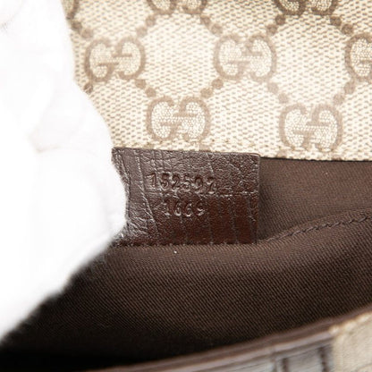 Gucci GG Supreme Sherry Line Waist Bag Body Bag 152597 Beige Brown PVC Leather