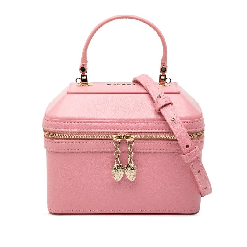 Bvlgari Serpenti Forever Jewelry Box Vanity Bag Shoulder Bag 2way Pink Leather