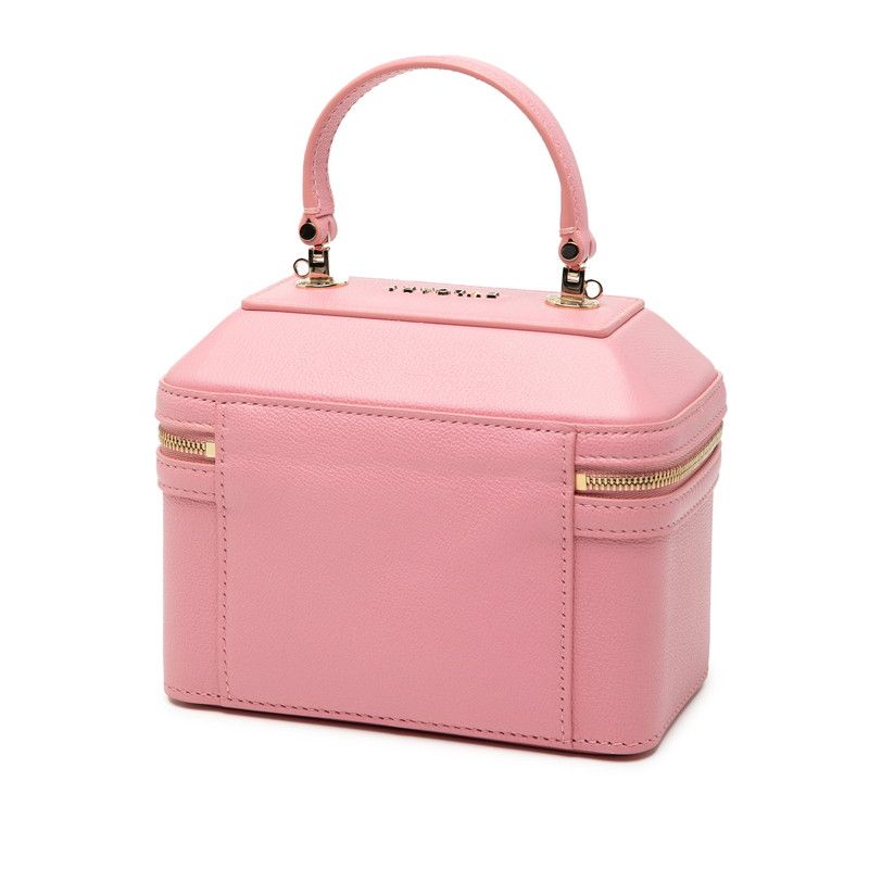 Bvlgari Serpenti Forever Jewelry Box Vanity Bag Shoulder Bag 2way Pink Leather