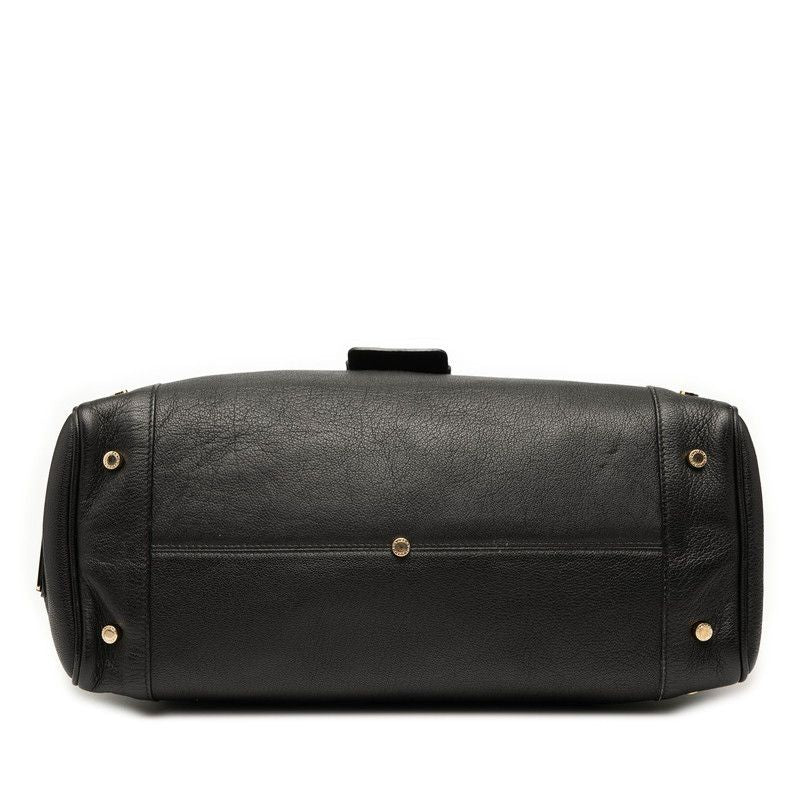 Bvlgari Tote Bag Shoulder Bag Black Leather Women's Bvlgari