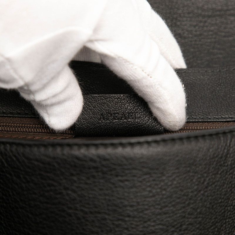 Bvlgari Tote Bag Shoulder Bag Black Leather Women's Bvlgari