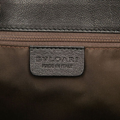 Bvlgari Tote Bag Shoulder Bag Black Leather Women's Bvlgari