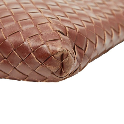 Bottega Veneta Intrecciato Crossbody Shoulder Bag Brown Leather Women's Bottega