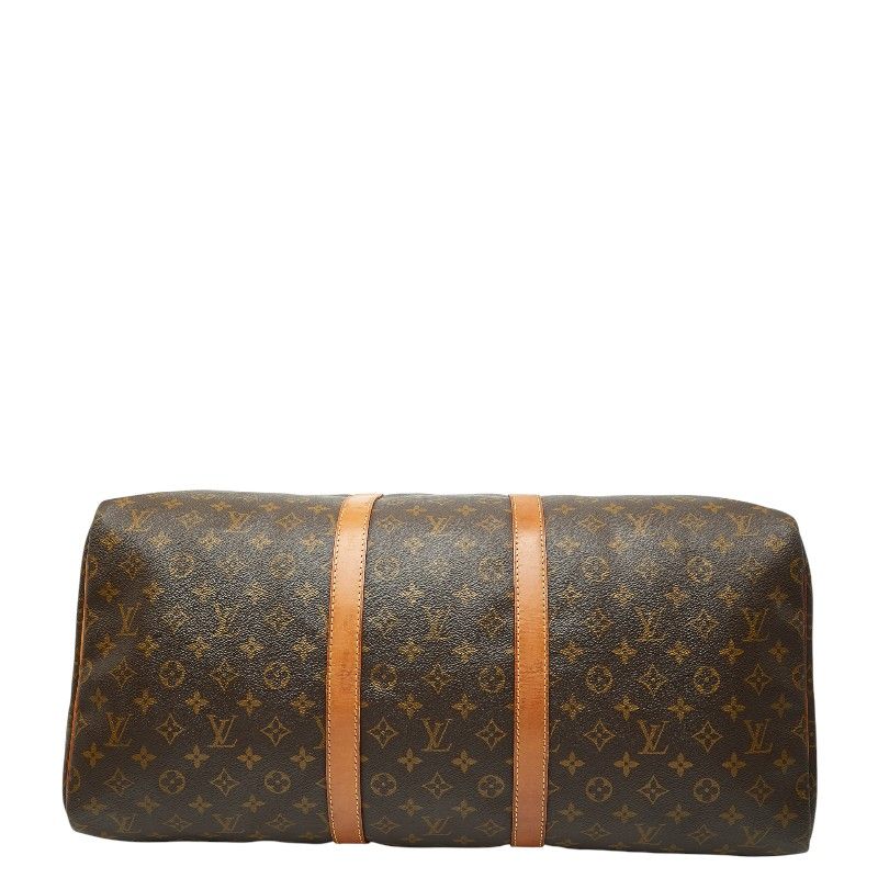 Louis Vuitton Monogram Keepall 55 Boston Bag Travel Bag M41424 Brown PVC
