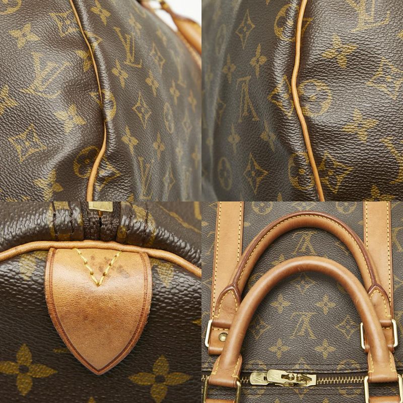 Louis Vuitton Monogram Keepall 55 Boston Bag Travel Bag M41424 Brown PVC