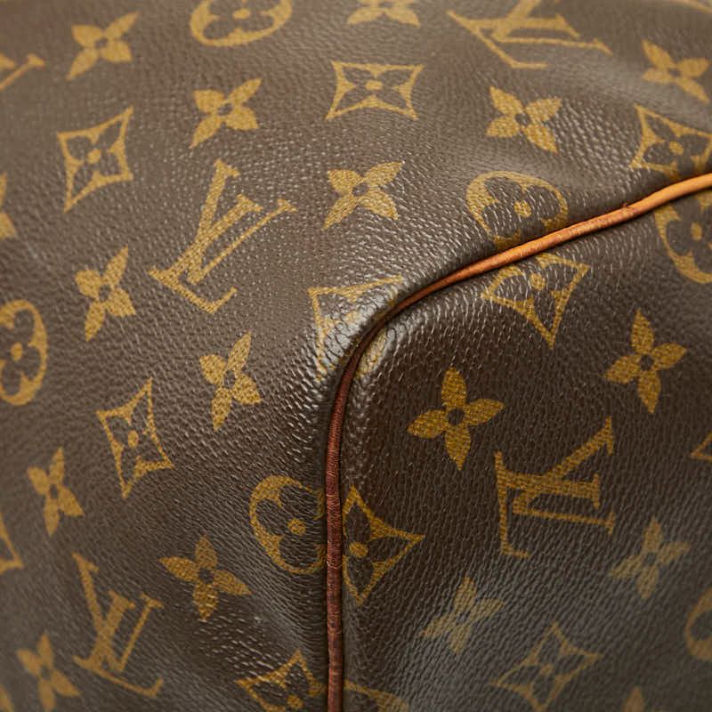 Louis Vuitton Monogram Keepall 55 Boston Bag Travel Bag M41424 Brown PVC