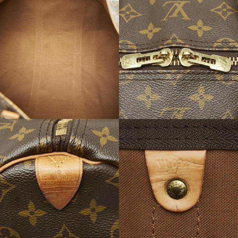 Louis Vuitton Monogram Keepall 55 Boston Bag Travel Bag M41424 Brown PVC