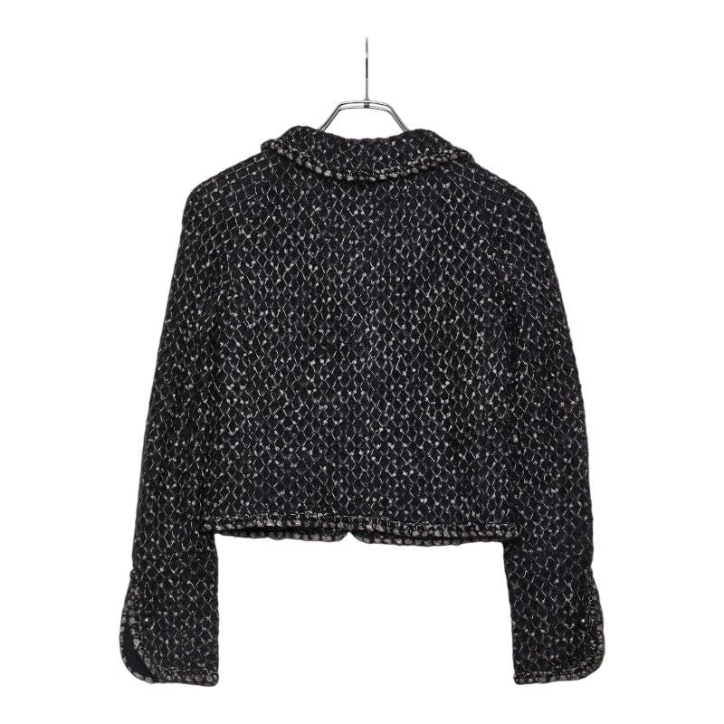Chanel Setup Jacket Skirt Size 36 Black Nylon Silk Mohair Women's Chanel