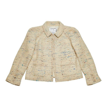 Chanel Jacket Skirt Setup Beige Multicolor Tweed Women's Chanel