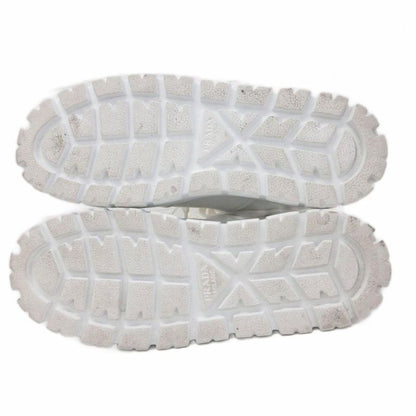 Prada Boots Leather Sneakers Shoes Shoes High Cut Boa Mouton Triangle Logo