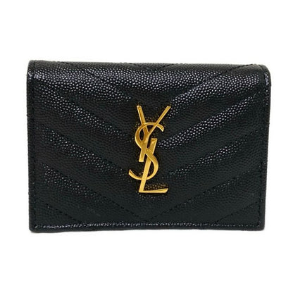 Saint Laurent Paris Business Card Case - 596323 Black Leather