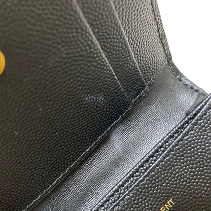 Saint Laurent Paris Business Card Case - 596323 Black Leather