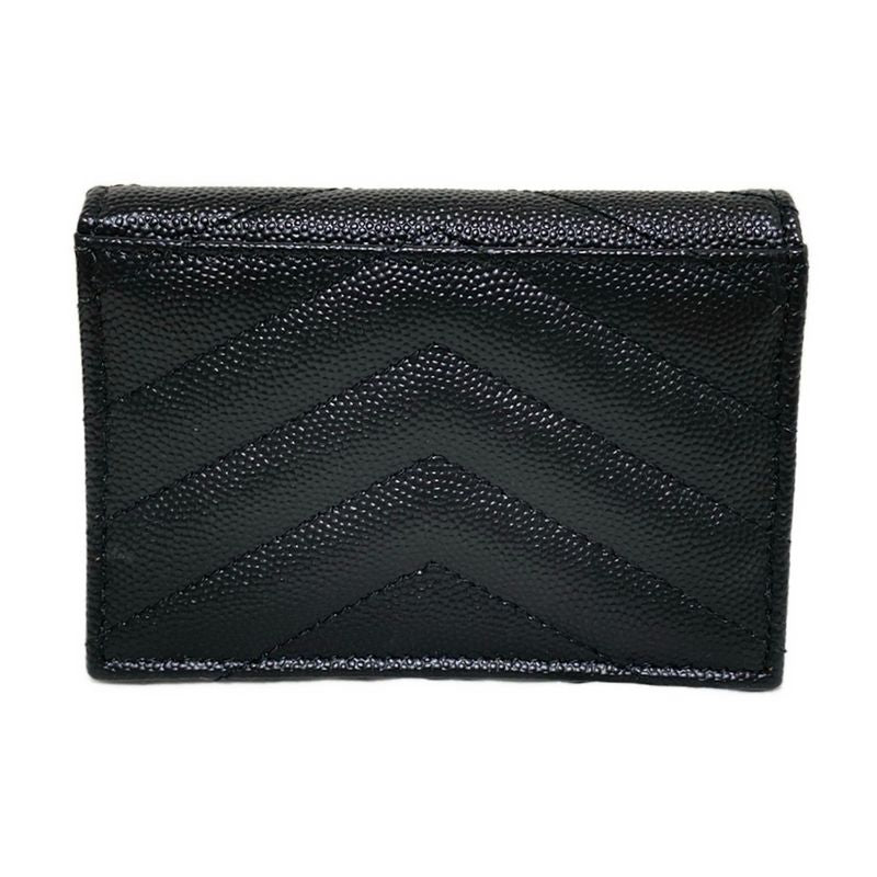 Saint Laurent Paris Business Card Case - 596323 Black Leather