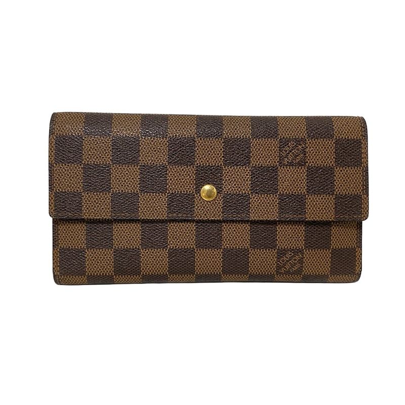Louis Vuitton Damier Porte Trésor International Long Wallet N61215 Ebène