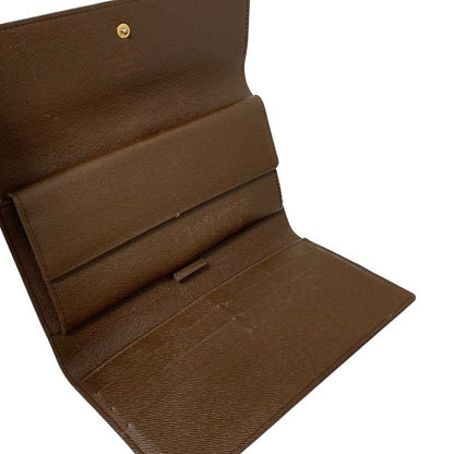 Louis Vuitton Damier Porte Trésor International Long Wallet N61215 Ebène