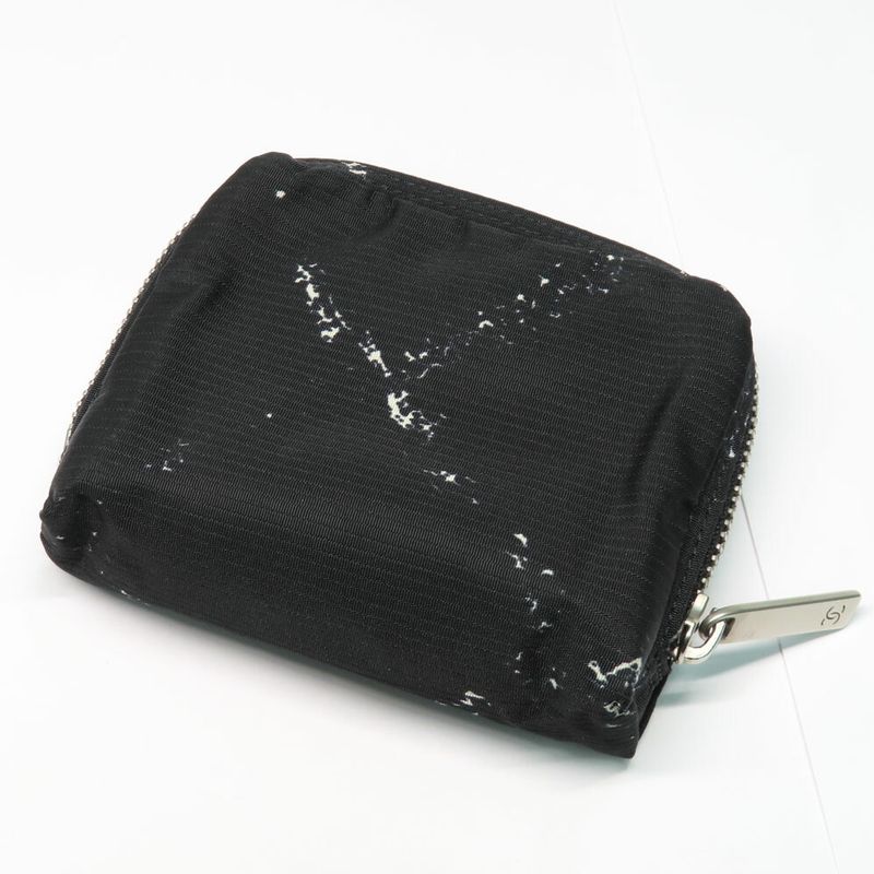 Chanel Coin Case Old Travel Line Black Silver-hardware No 5 Nylon Coin