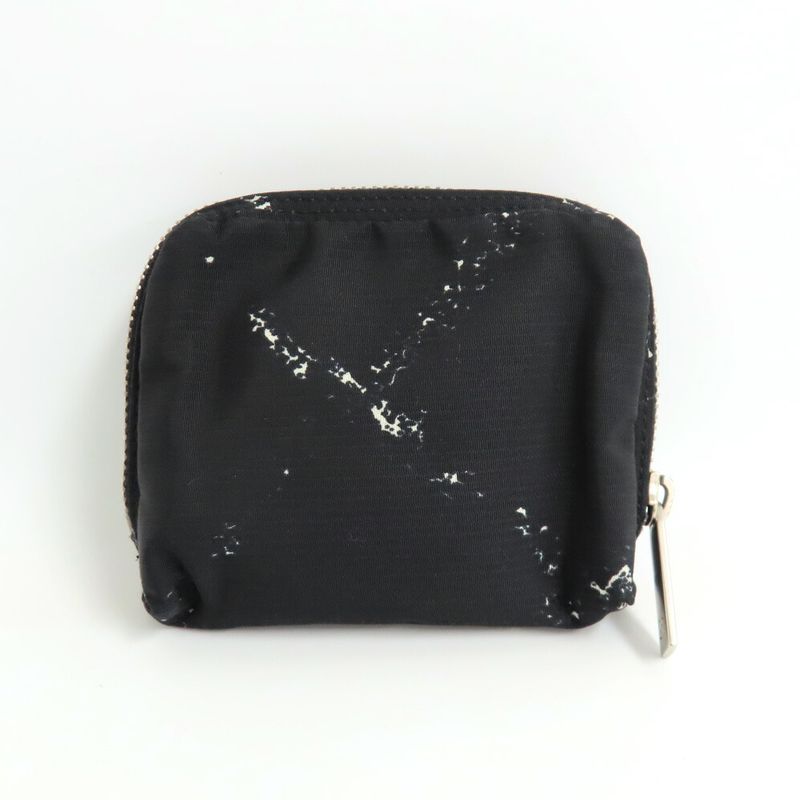 Chanel Coin Case Old Travel Line Black Silver-hardware No 5 Nylon Coin