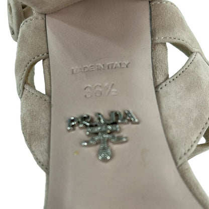 Prada Sandals 36 1 2 Women - Pink Beige And Black