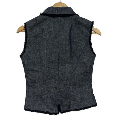 Chanel Vest Size 38 M Women - P14964 Blue-grey And Navy Fringe Identification
