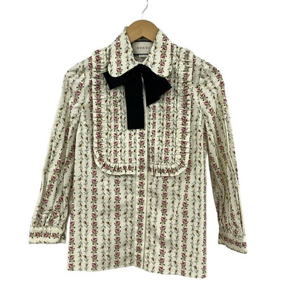 Gucci Long Sleeve Shirt Blouse Size 36 S Women - 477908 Zjx16 Ivory X Pink X