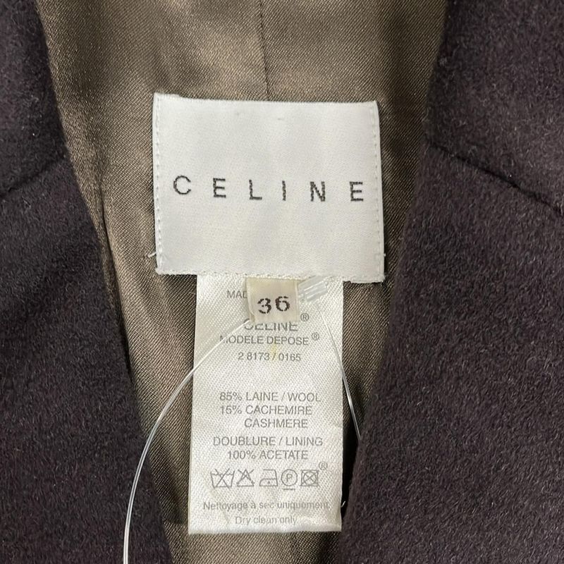 Celine Coat Size 36 S Women - Dark Brown Long Sleeves Winter
