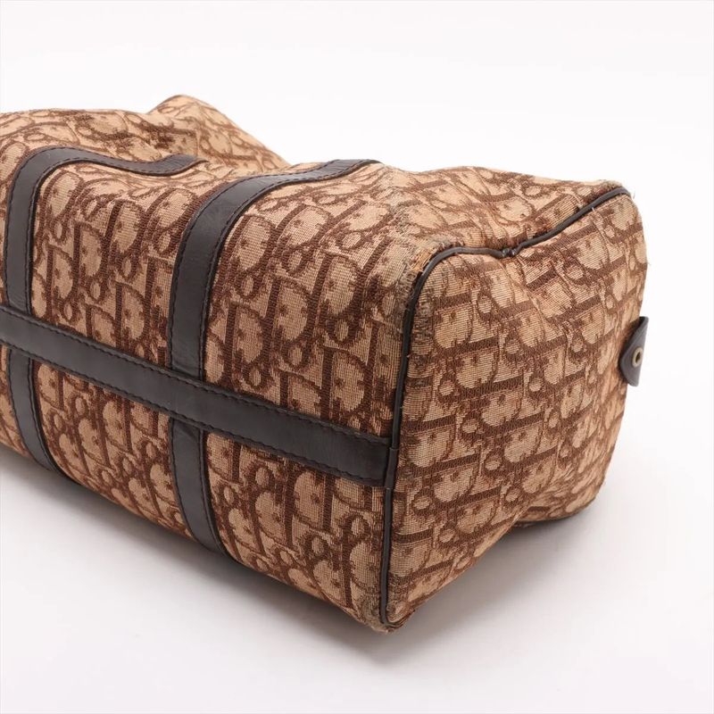 Christian Dior Trotter Mini Boston Leather Handbag Tote Women's Mmm Dd53-5