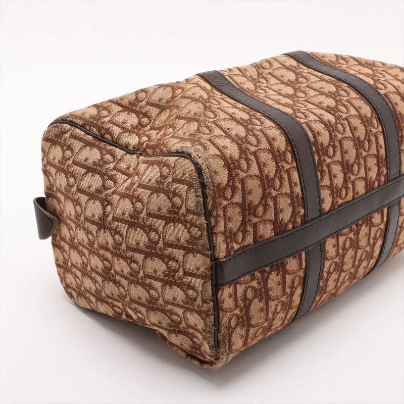 Christian Dior Trotter Mini Boston Leather Handbag Tote Women's Mmm Dd53-5