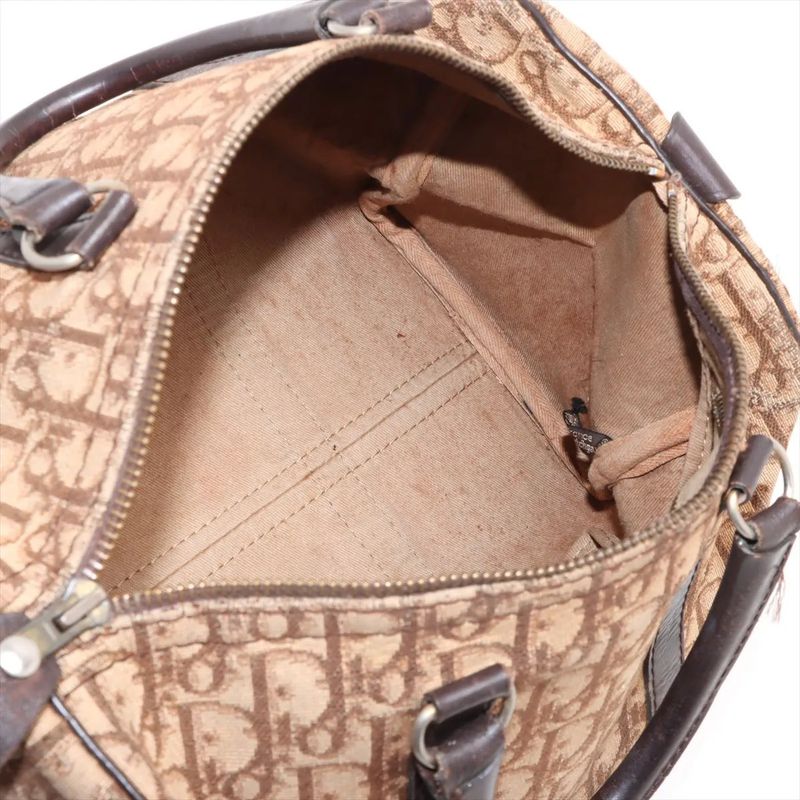 Christian Dior Trotter Mini Boston Leather Handbag Tote Women's Mmm Dd53-5