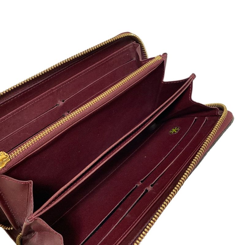 Louis Vuitton Monogram Vernis Zippy Wallet M91536 Rouge Fauviste Leather