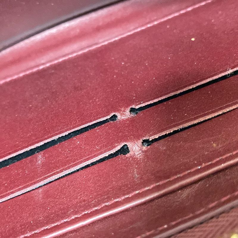 Louis Vuitton Monogram Vernis Zippy Wallet M91536 Rouge Fauviste Leather