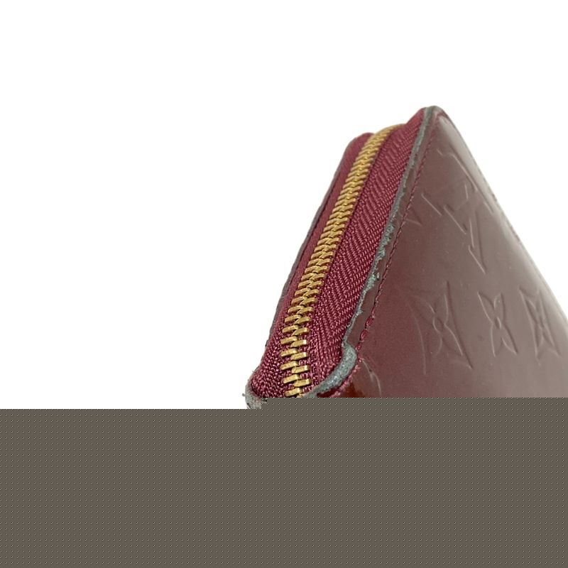 Louis Vuitton Monogram Vernis Zippy Wallet M91536 Rouge Fauviste Leather