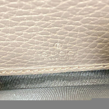 Gucci Ggmarmont 456117 Beige Dark Brown And Pink Beige Round Zipper Leather