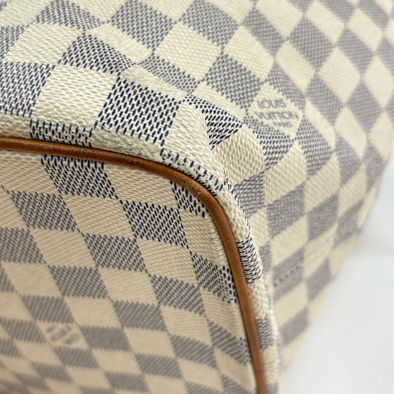 Louis Vuitton Saleya MM Handbag Tote Bag Damier Azure White N51185 Women