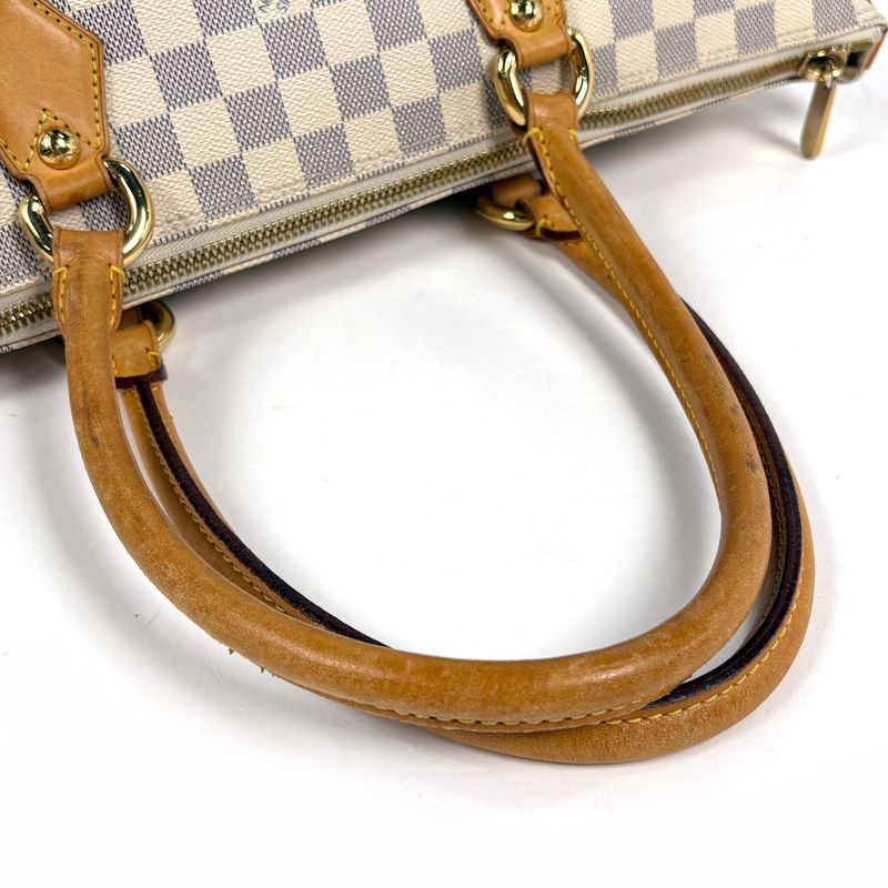 Louis Vuitton Saleya MM Handbag Tote Bag Damier Azure White N51185 Women