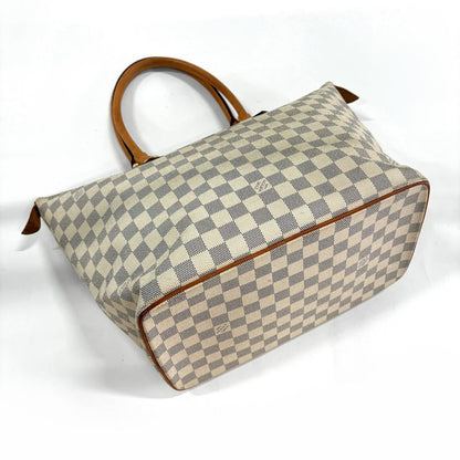 Louis Vuitton Saleya MM Handbag Tote Bag Damier Azure White N51185 Women