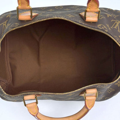 Louis Vuitton Speedy 35 Boston Bag Commuter Handbag Monogram Brown M41524 Women